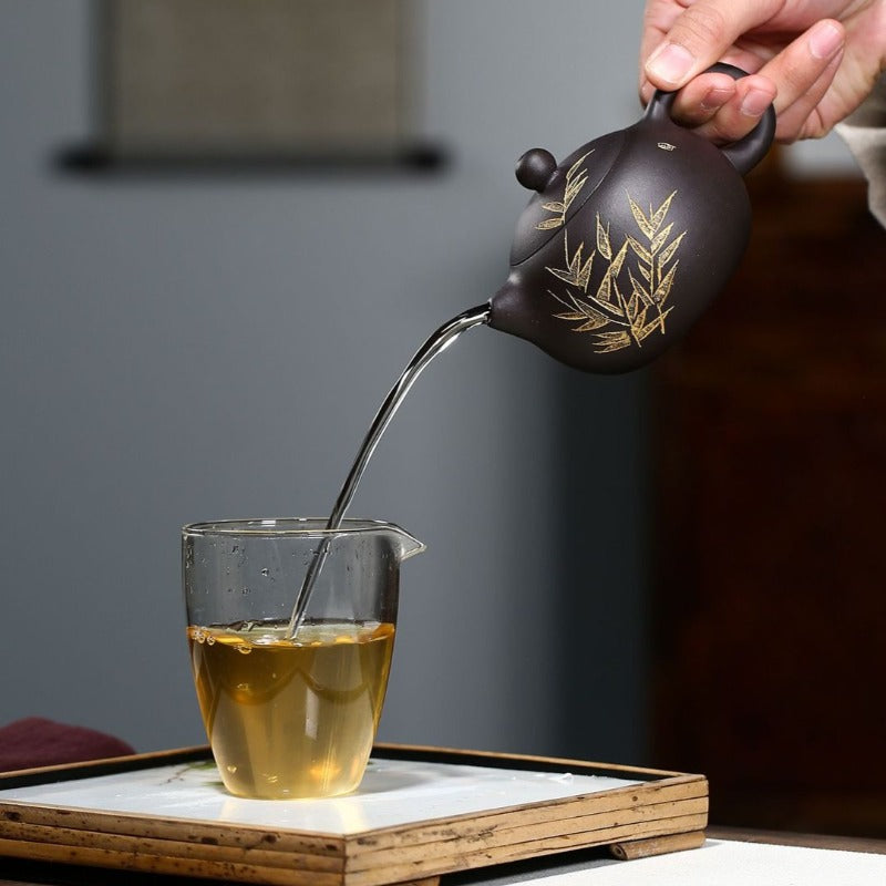Théière Yixing Zisha [Bambou Xishi] (Hei Ni - 230ml)