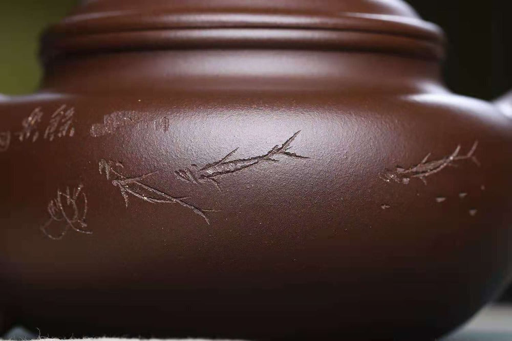 Full Handmade Yixing Zisha Teapot [Fanggu Pot] (Zi Ni - 310ml)