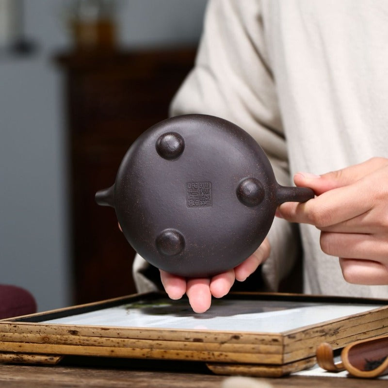 Théière Yixing Zisha [Bambou Shi Piao] (Hei Jin Sha - 240 ml)