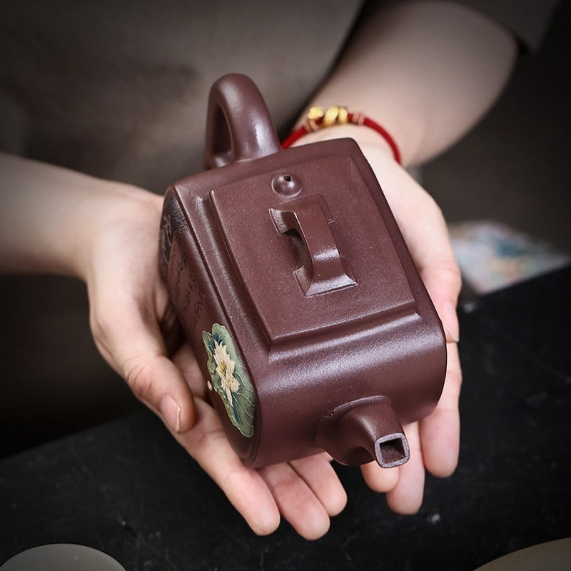 Théière Yixing Zisha entièrement faite à la main [Yi Mai Xiang Cheng] (Tian Qing Zi Ni - 520 ml)