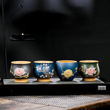 Load image into Gallery viewer, Full Handmade Yixing Zisha Master Tea Cup Gift Set [Flowers Bloom]
