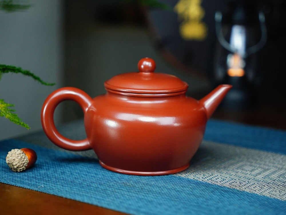 Full Handmade Yixing Zisha Teapot [Shui Ping Pot] (Dahongpao - 320ml)