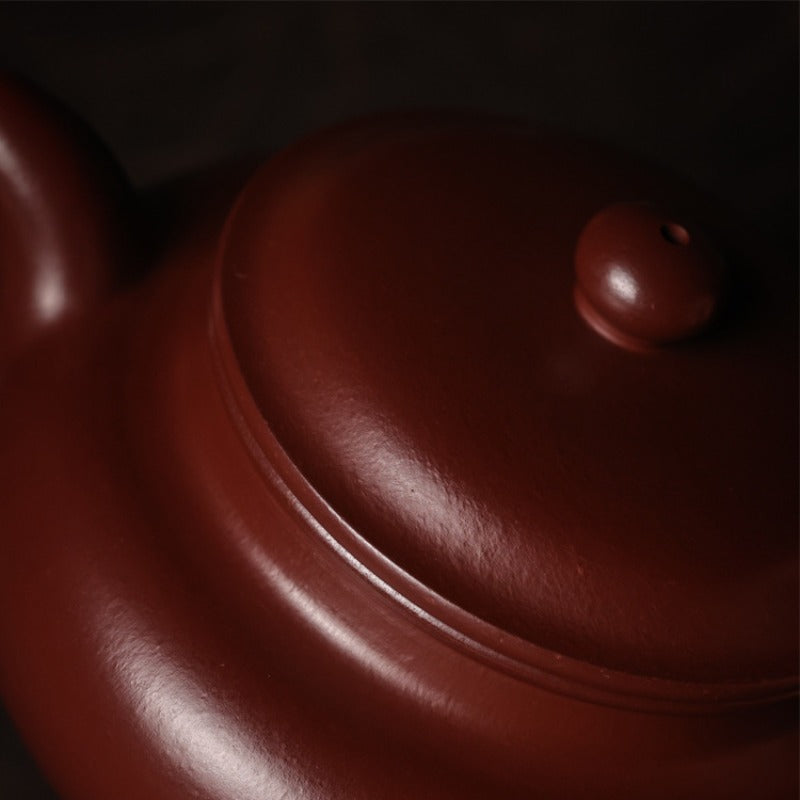 Théière Yixing Zisha entièrement faite à la main [Théière Fanggu] (Zi Zhu Ni - 200ml)