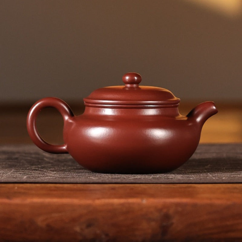Théière Yixing Zisha entièrement faite à la main [Théière Fanggu] (Zi Zhu Ni - 200ml)