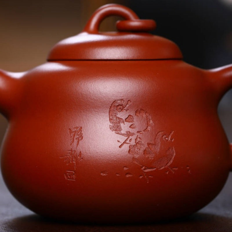 全手工宜兴紫砂茶壶 [葫芦壶] (清水泥 - 300ml)