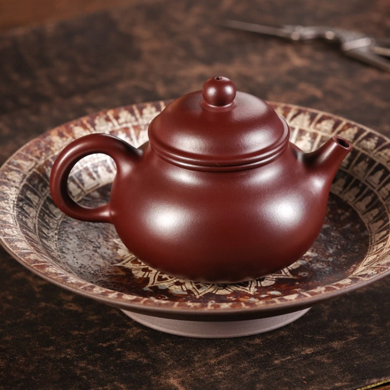 Théière Yixing Zisha entièrement faite à la main [Pot Rong Tian] (Long Xue Sha - 150ml)