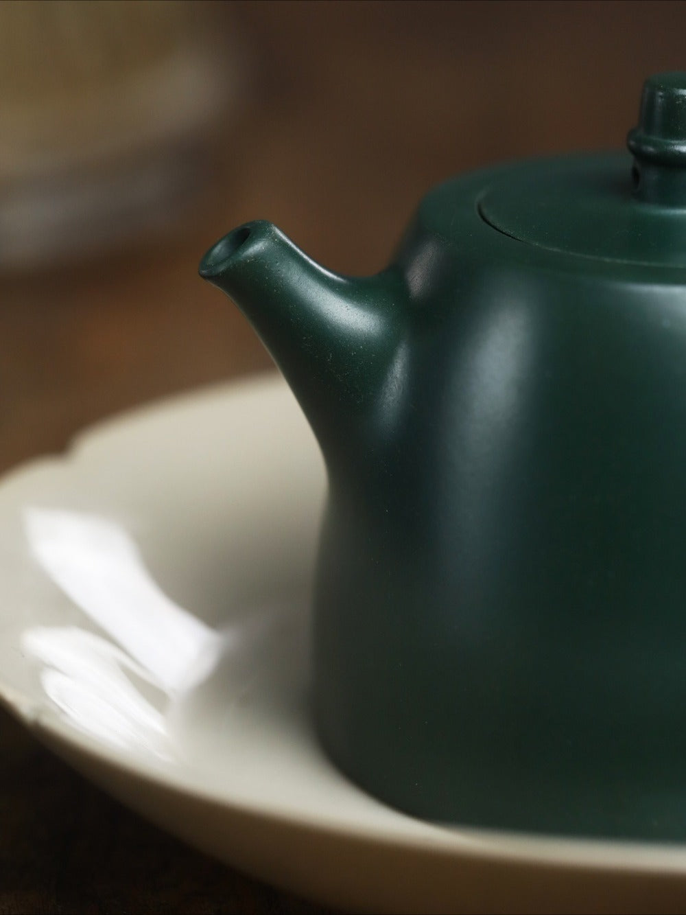 全手工宜兴紫砂茶壶 [汉铎壶] (民国绿泥 - 180ml)