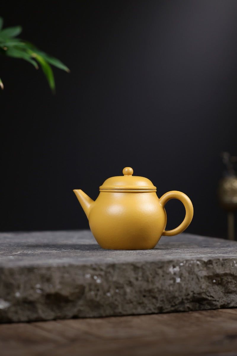 Yixing Zisha Teapot [Shui Ping] (Huangjin Zhu Ni - 150ml)