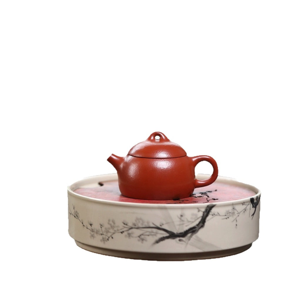 Yixing Zisha Teapot [Mini Qin Quan] (Wrinkled Skin Zhu Ni - 50ml)