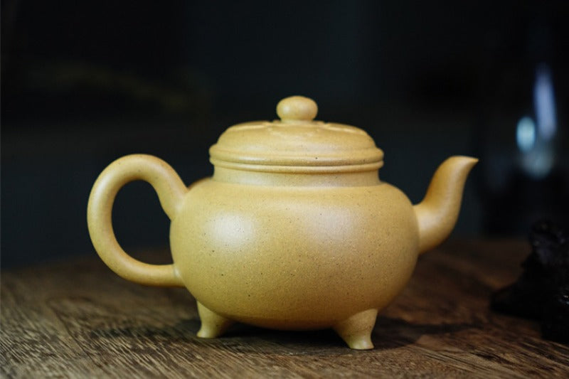 Théière Yixing Zisha entièrement faite à la main [Dabin Ruyi] (Bensan Lu Ni - 200 ml)