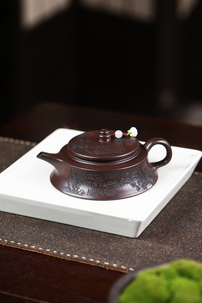 Teko Yixing Zisha [Topi Jerami gaya Ming] (Lao Zi Ni - 160ml)