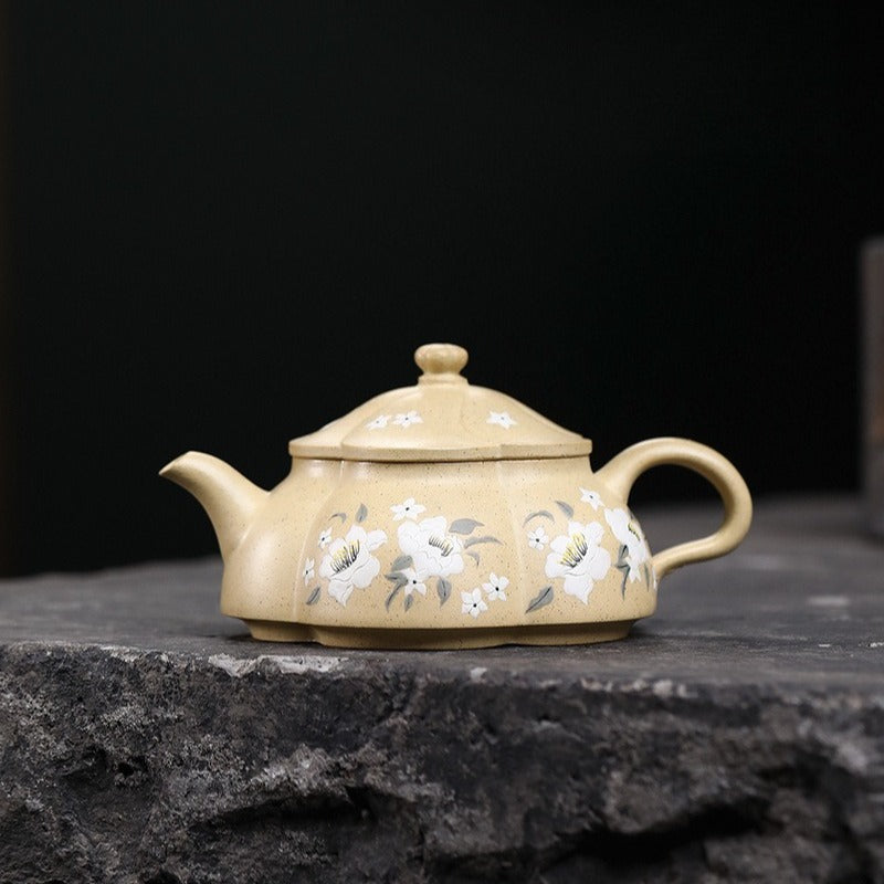 全手工宜兴紫砂茶壶 [隐翠] (本山绿泥 - 120ml)