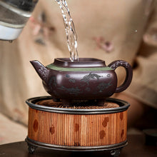 Load image into Gallery viewer, Full Handmade Yixing Zisha Teapot [Jiu Yu Xi Shui 九鱼戏水] (Zi Jia Ni - 400ml)
