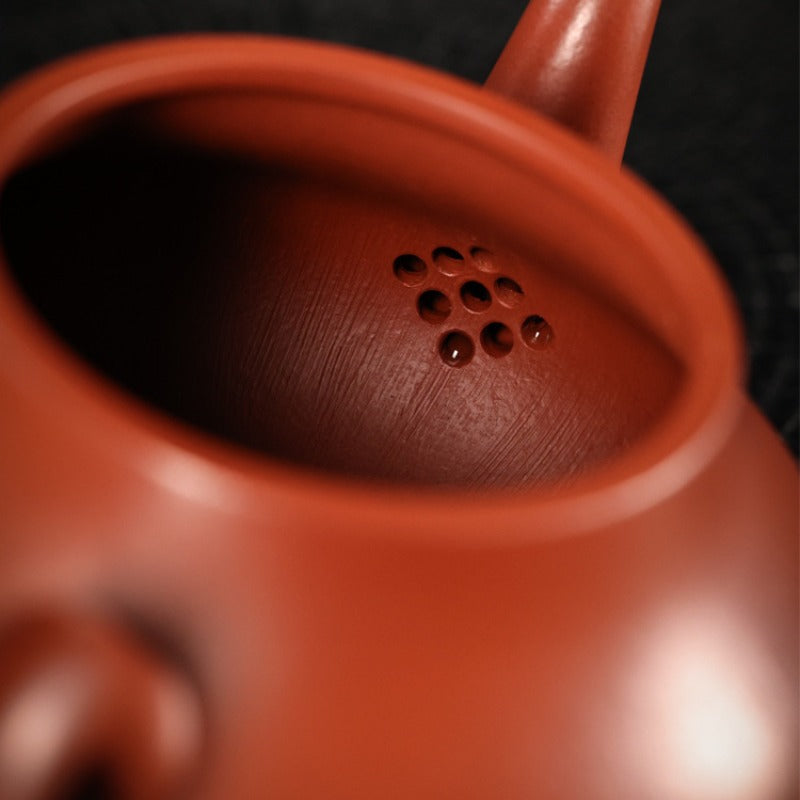全手工宜兴紫砂茶壶 [君德壶] (大红袍 - 200ml)