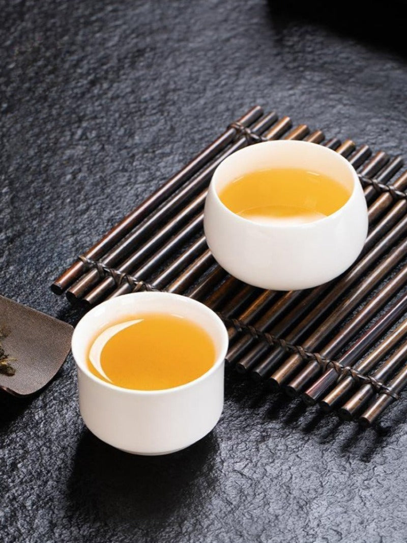 Mutton Fat Jade White Porcelain Glazed Master Tea Cup 75-120ml