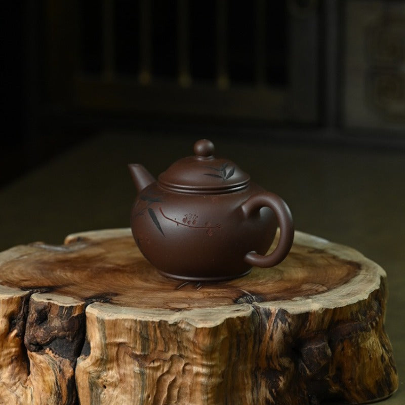 Yixing Zisha Teapot [Bamboo Breeze Shui Ping] (Zi Ni - 150ml)