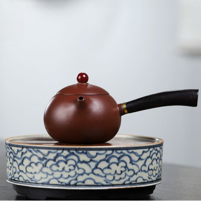 宜兴紫砂茶壶【唐羽西施】（紫朱泥/大红袍 - 200ml）