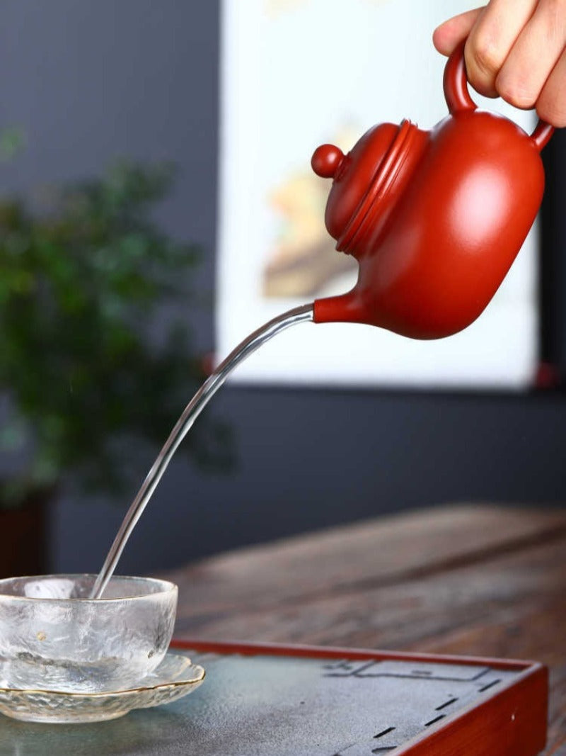 全手工宜兴紫砂茶壶 [容天壶] (大红袍 - 200ml)