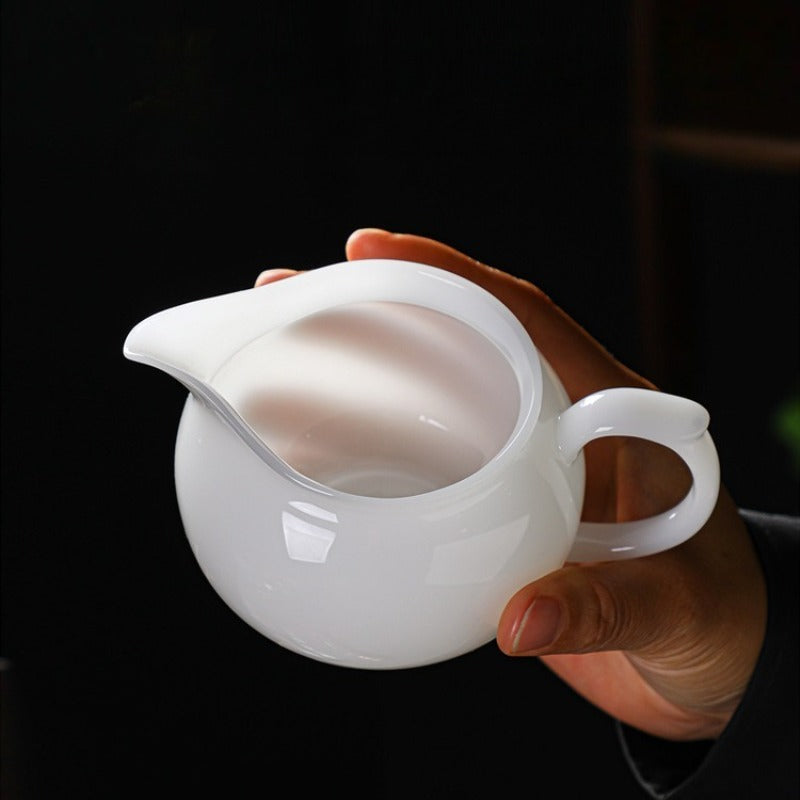Eisjade-Weißporzellan glasierter Fair Cup 220-240ml