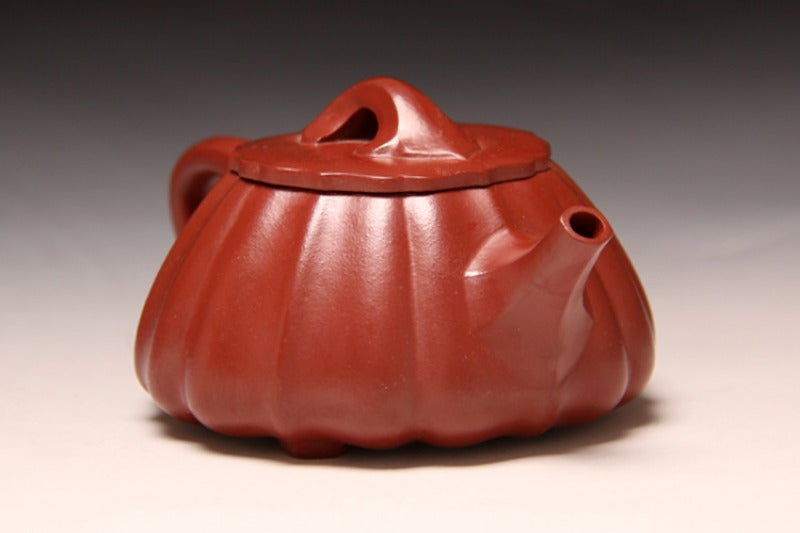 Full Handmade Yixing Zisha Teapot [Linghua Shi Piao Pot] (Dahongpao - 240ml) - YIQIN TEA HOUSE | yiqinteahouse.com | 200-300ml, full handmade zisha teapot, plain smooth, teapot, teaware