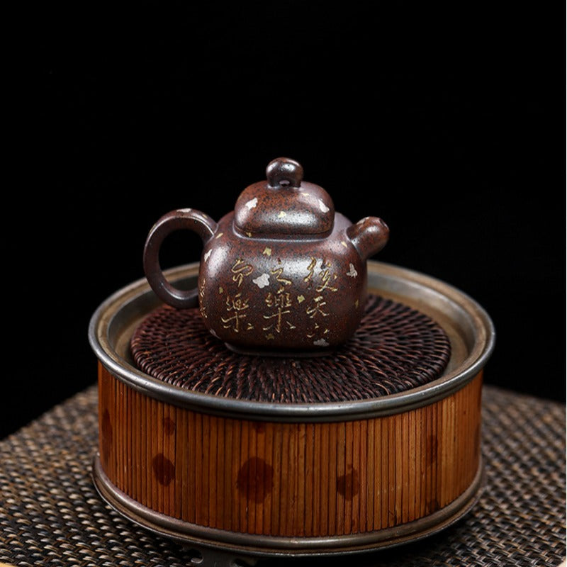 Full Handmade Yixing Zisha Teapot [Pao Zun Pot] (Firewood Fired Duan Ni - 130ml)