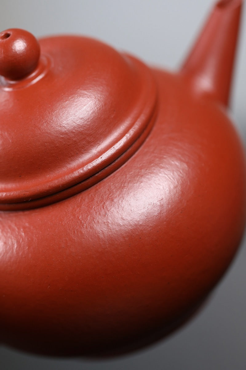 全手工宜兴紫砂茶壶 [水平壶] (小煤窑朱泥 - 220ml)