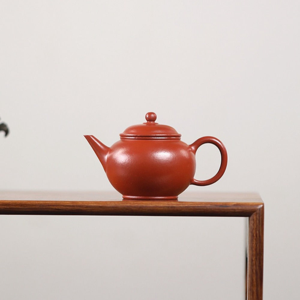 Yixing Zisha Teapot [Mini Shui Ping] (Wrinkled Skin Zhu Ni - 95ml)