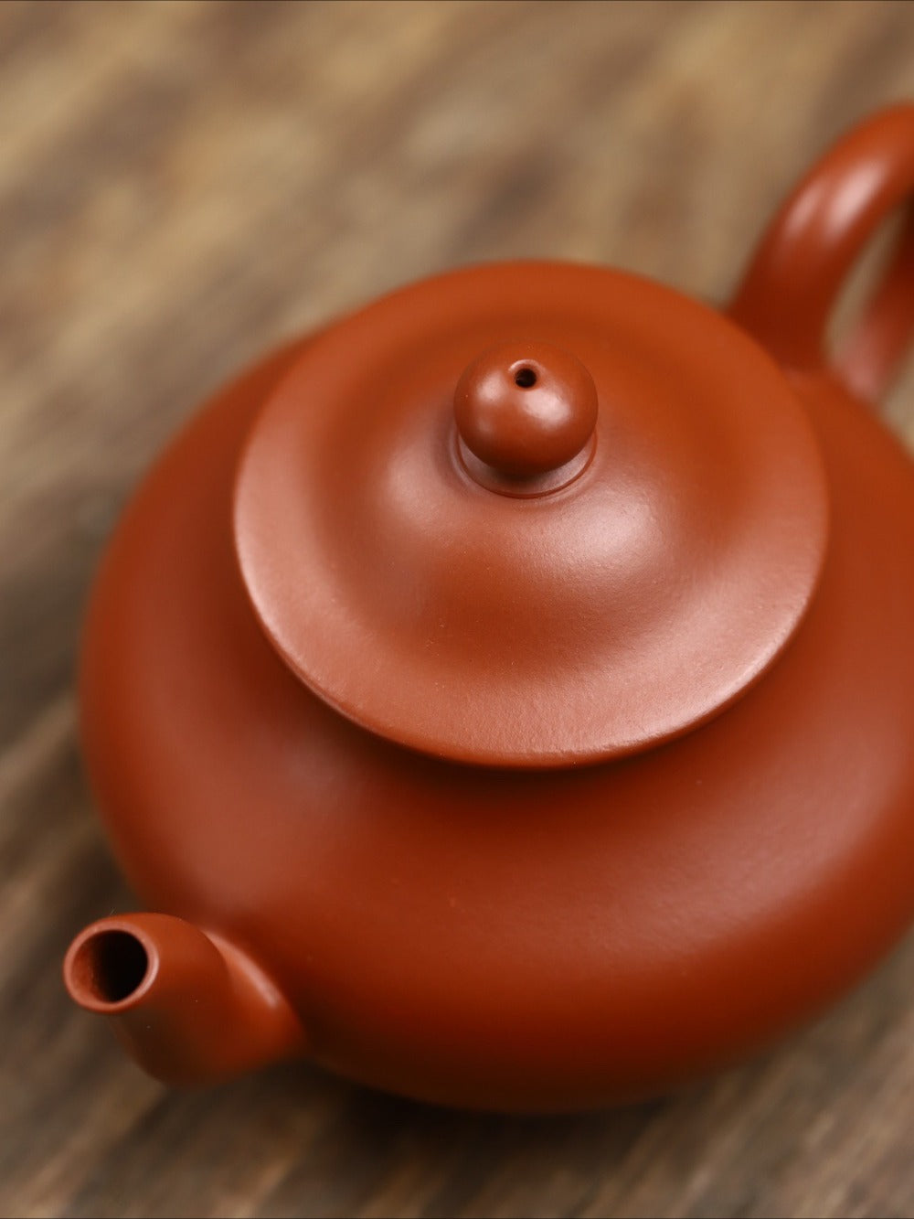 全手工宜兴紫砂茶壶 [笠帽壶] (赵庄朱泥 - 120ml)