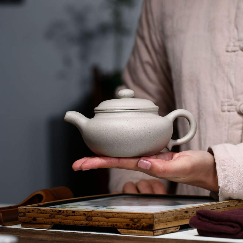 Yixing Zisha Teapot [Antique Pot 仿古壶] (Bai Duan Ni - 300ml)