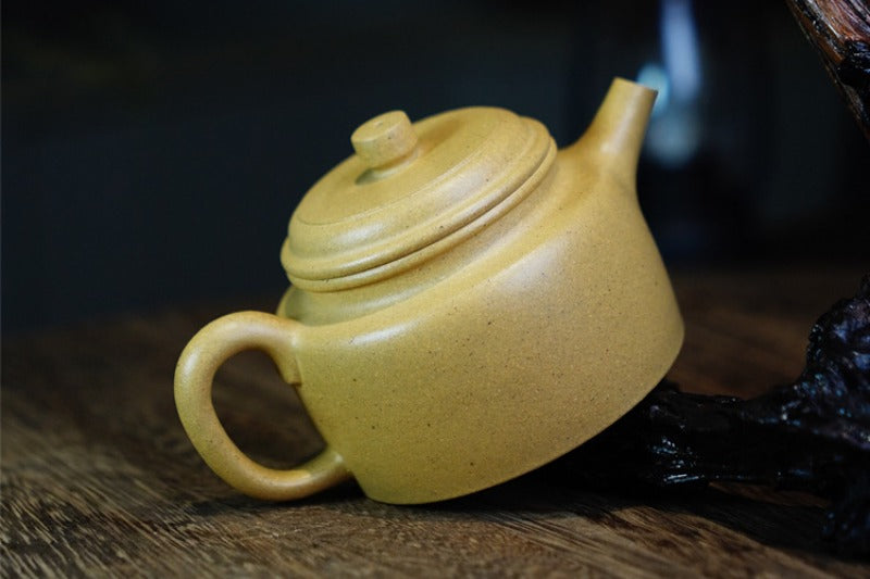 Théière Yixing Zisha entièrement faite à la main [Pot Dezhong] (Bensan Ni - 170 ml)