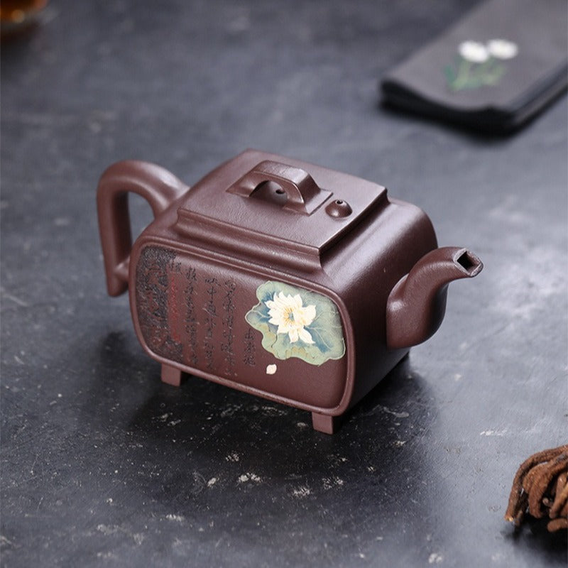 Théière Yixing Zisha entièrement faite à la main [Yi Mai Xiang Cheng] (Tian Qing Zi Ni - 520 ml)