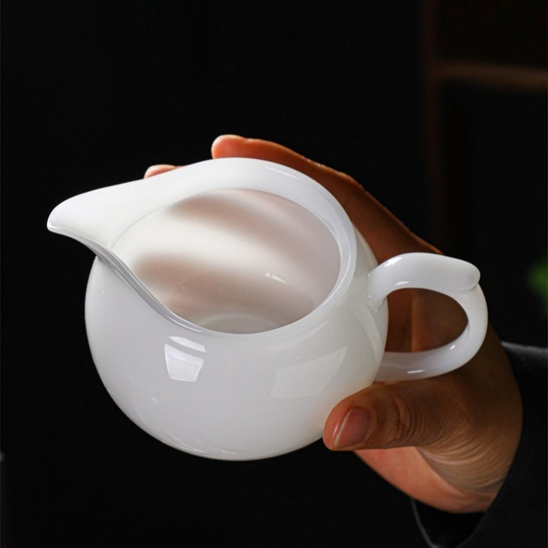 Eisjade-Weißporzellan glasierter Fair Cup 220-240ml