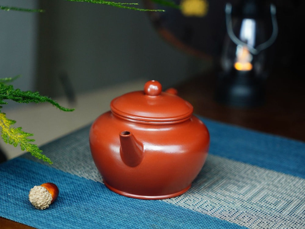 Full Handmade Yixing Zisha Teapot [Shui Ping Pot] (Dahongpao - 320ml)