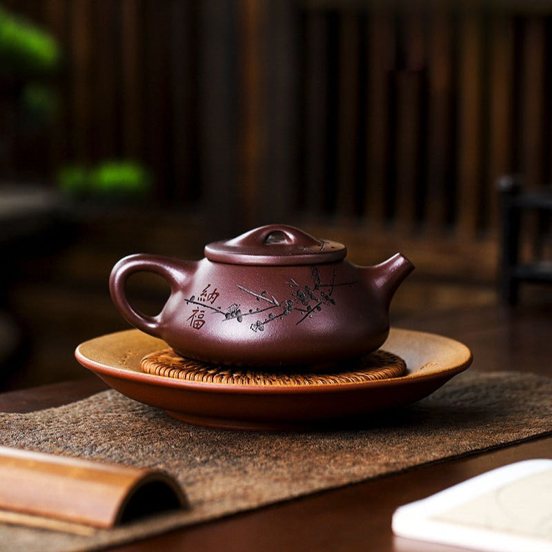 Full Handmade Yixing Zisha Teapot [Nafu Shi Piao] (Shi Hong - 340ml) - YIQIN TEA HOUSE | yiqinteahouse.com | >300ml, full handmade zisha teapot, teapot, teaware