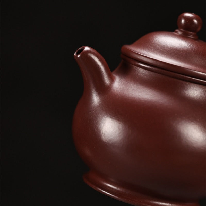 Vollhandgefertigte Yixing Zisha Teekanne [Gao Pan Kanne] (Hong Pi Long - 150ml)