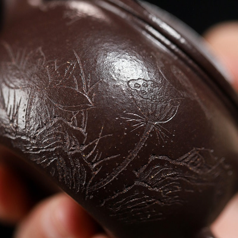 Yixing Zisha Teapot [Mini Lotus Joy] (Lao Zi Ni - 110ml)