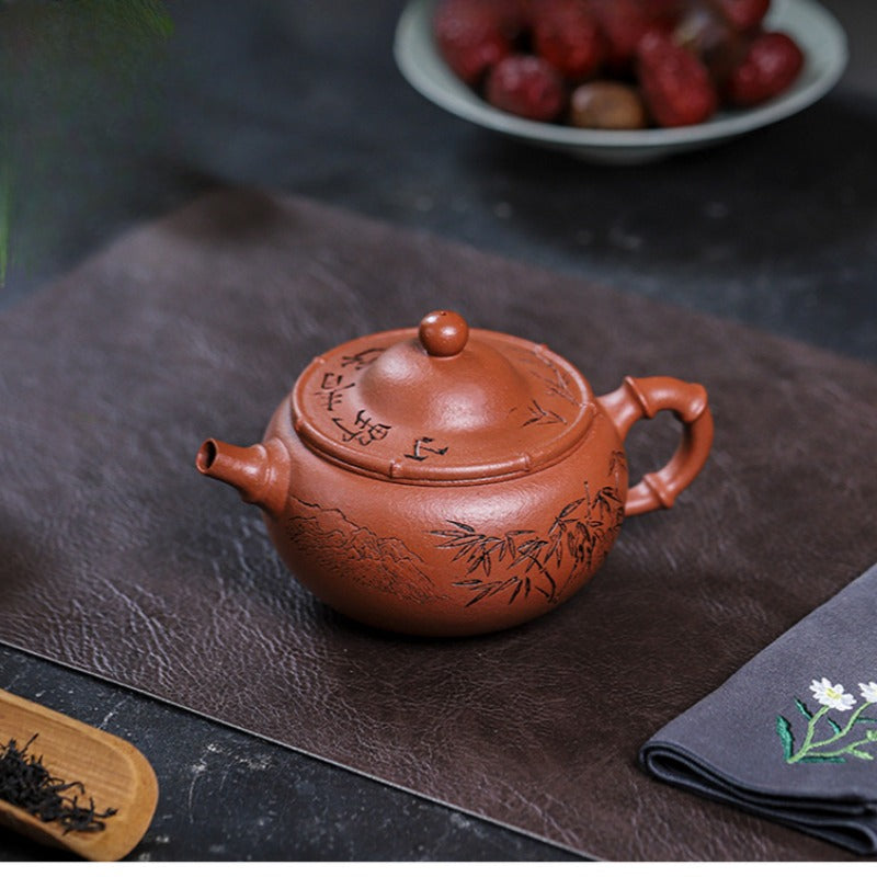 Full Handmade Yixing Zisha Teapot [Shanye Qingzhu] (Jiang Po Ni - 390ml)