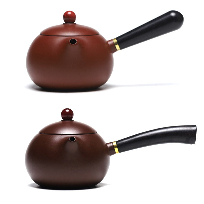 宜兴紫砂茶壶【唐羽西施】（紫朱泥/大红袍 - 200ml）