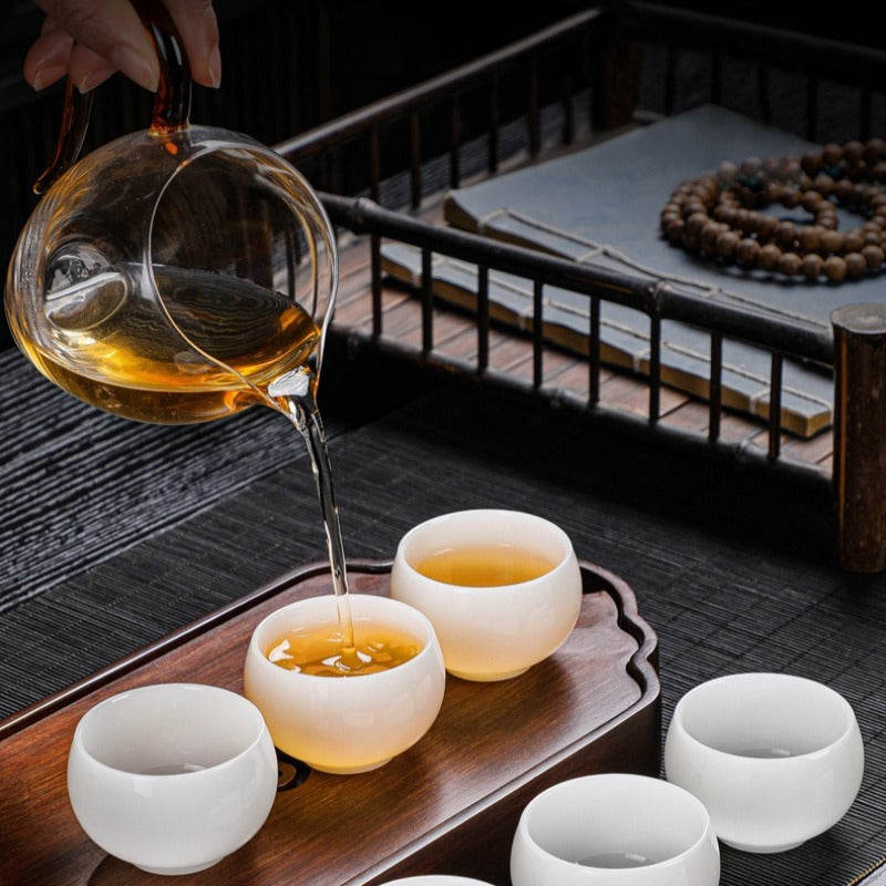 Eisjade-Weißporzellan glasiert kleine Teetasse 30-65ml