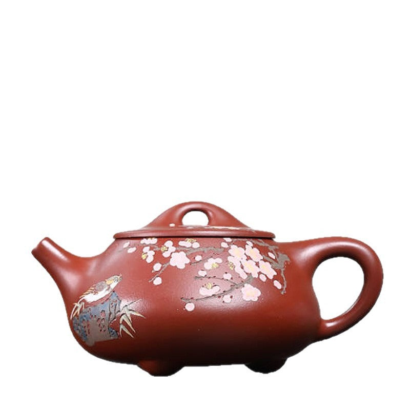 Full Handmade Yixing Zisha Teapot [Jingzhou Shi Piao Pot] (Hong Ni - 280ml)