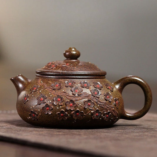 Exquisite Yixing Zisha Teapot [Fragrance Han Jiang] (Duan Ni Firewood Fired - 150ml)