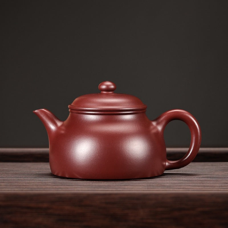 Vollständig handgefertigte Yixing-Zisha-Teekanne 【Huan Yin Kanne】 (Long Xue Sha - 160 ml)