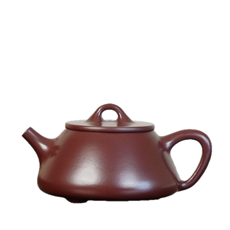 Full Handmade Yixing Zisha Teapot [Ping Gai Shi Piao Pot] (Zi Zhu Ni - 170ml)