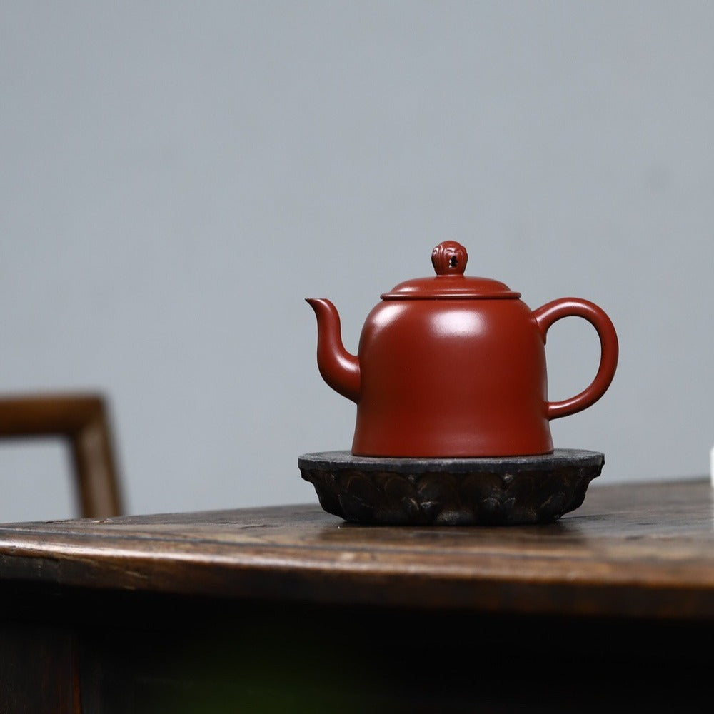 全手工宜兴紫砂茶壶 [金钟壶] (大红袍 - 170ml)