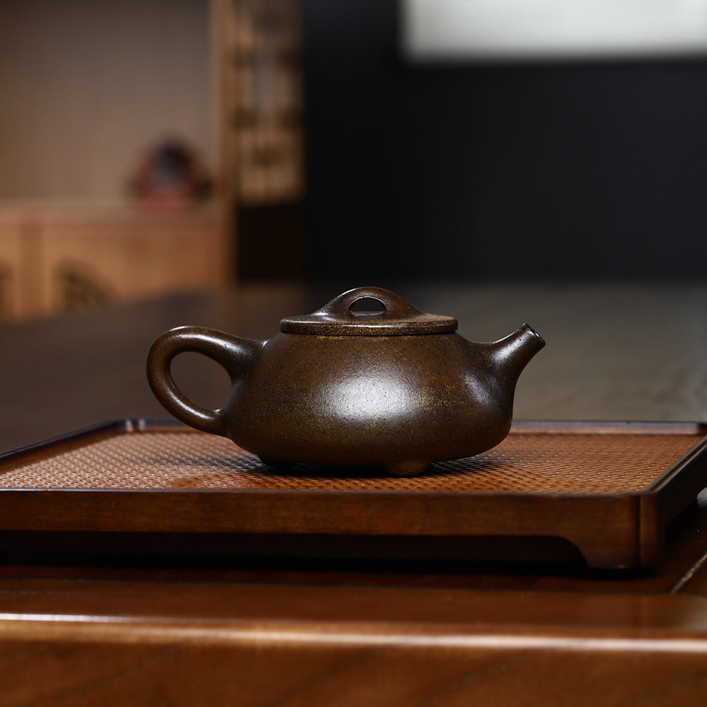 Yixing Zisha Teapot [Jingzhou Shi Piao] | 宜兴紫砂壶柴烧芝麻段泥 