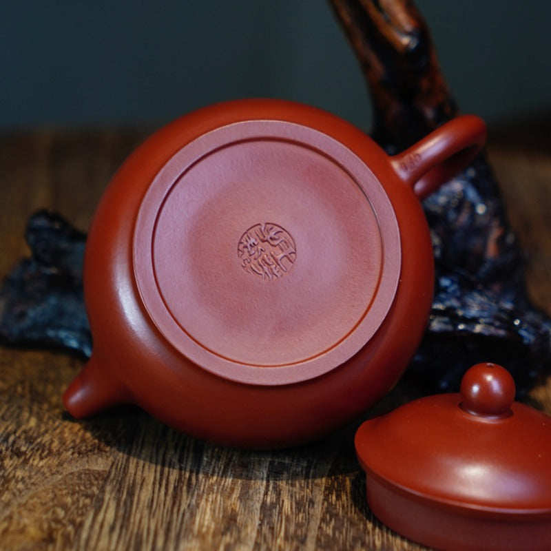 全手工宜兴紫砂茶壶【掇只壶】(大红袍 - 160ml)