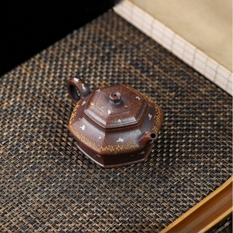 Full Handmade Yixing Zisha Teapot [Liufang Xu Bian] (Firewood Fired Duan Ni - 150ml)