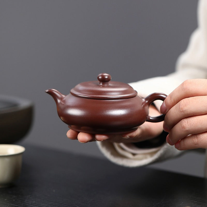 宜兴紫砂茶壶[云炉] (紫泥- 140/200ml)