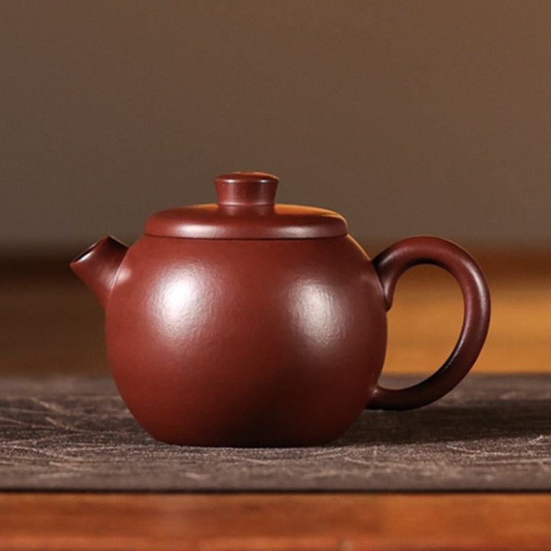 Teiera Yixing Zisha completamente fatta a mano [Mini Ruota Gigante] (Zi Zhu Ni - 110ml)
