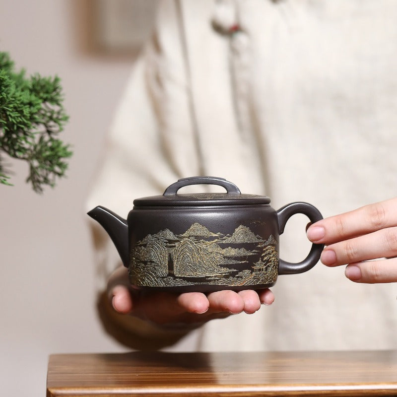 Yixing-Zisha-Teekanne [Hanwa] (Shi Huang - 240 ml)